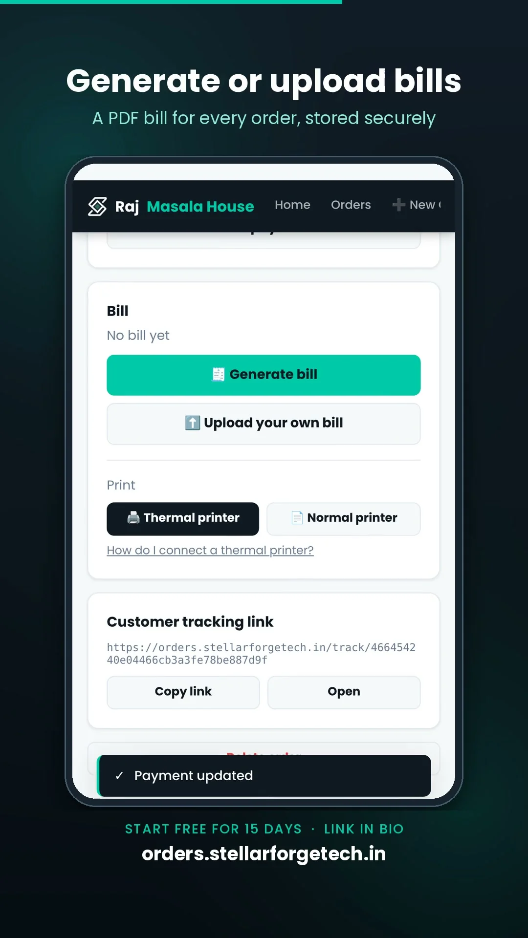 WhatsApp Order Tracking for Custom Orders